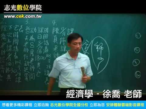 徐喬老師-經濟學-志光數位學院